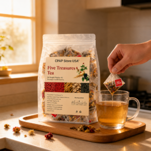 cpap store usa ginseng five treasures herbal tea with red dates mulberries goji berries maca solomons seal cpap store usa 2